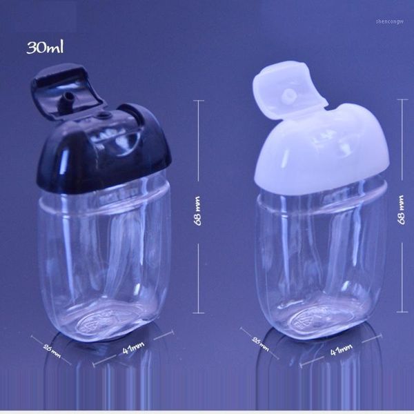 

storage bottles & jars 2pc 30ml mini clear pet with flip cap travel lotion containers cosmetics packaging pot empty plastic colored bott