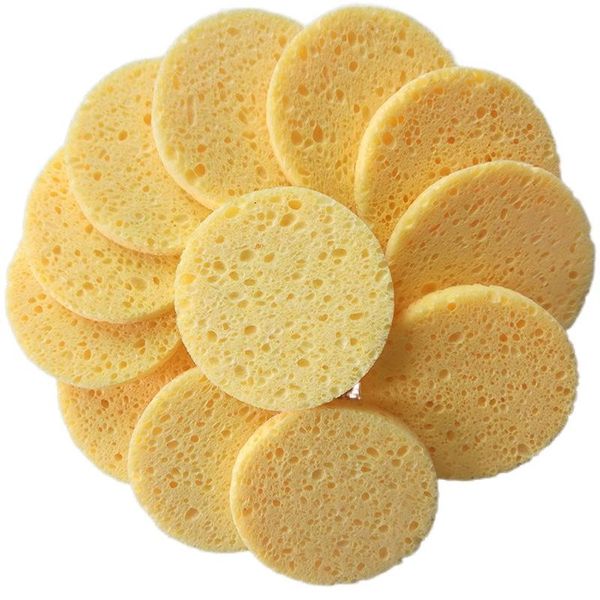 

sponges, applicators & cotton 1/5pcs facial puff round washing sponge makeup remover natural cellulose compress cosmetic tool