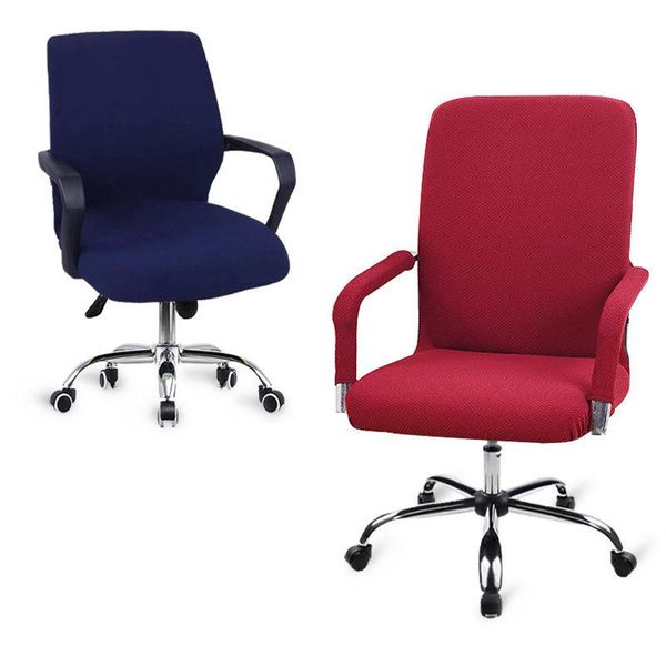 

chair covers 1 piece universal armchair elastic spandex fabric split with backs seat anti-dirty office computer stretch c