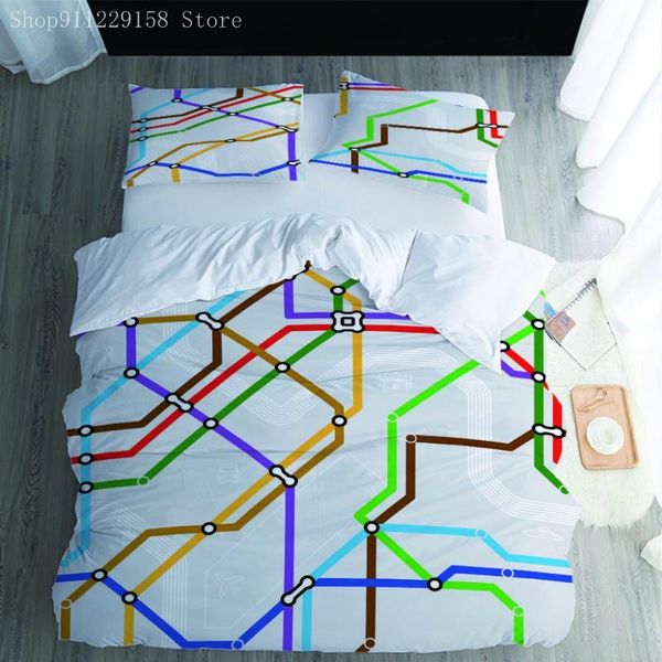 

bedding sets fashion nordic set pure cotton a/b double-sided pattern simplicity bedroom quilt cover double pillowcase bedclothes
