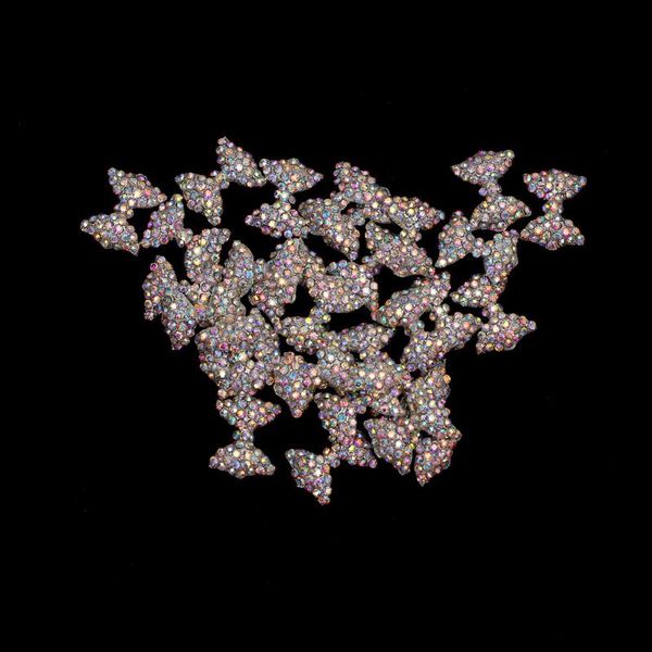 

15pcs diy 3d alloy rhinestones diamond bow tie nail art decorations slices cryustal accessories garment decorative kits