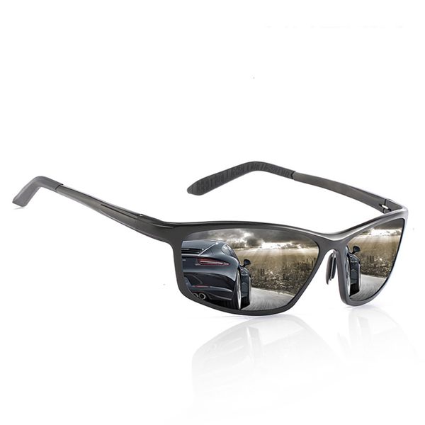 

highend accessories new fashion man drivers sun glass aluminum magnium alloy men's polarized driving sunglass, Black