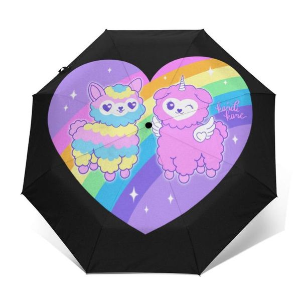 

umbrellas alpaca umbrella waterproof auto creative print portable sun