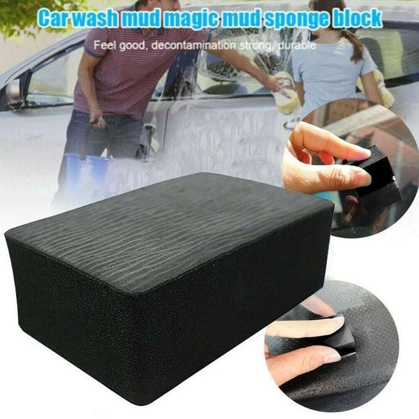 

car sponge clay bar pad block cleaning eraser tool wax polish black n5m8