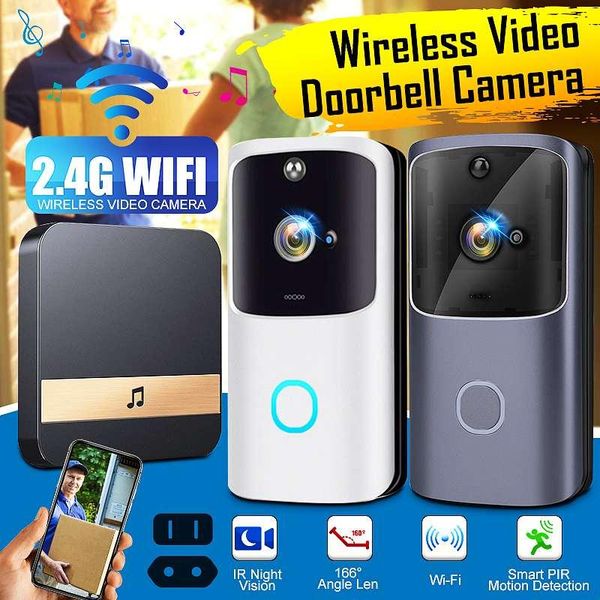 

wifi smart video doorbell intercom camera pir detection night vision cloud storage home security door bell eu/us doorbells