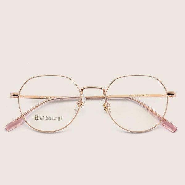 

fashion sunglasses frames veshion titanium spectacle frame round eyeglass for male female ultra-light 10g vintage prescription points myopia, Black