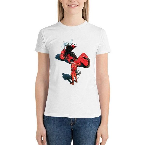 

women's t-shirt kaneda from akira japanese anime woman funny street style cotton t shirt o neck pattern short sleeve tee oversized, White