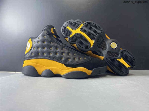 

jumpman 13 shoe 13s fashion sneakers mens black yellow basketball shoes