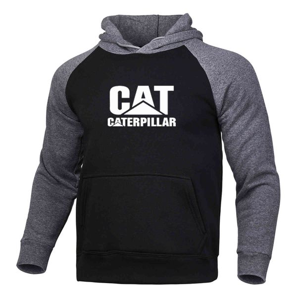 

mens sweater men's raglan sleeve sweater fleece hoodie sportswear, Black