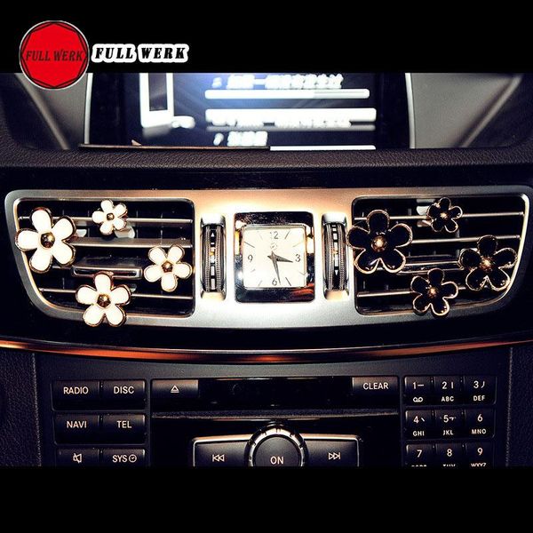 

car air freshener pack of 4pcs chrome vent perfume creative fragrance holder auto interior decoration accessories