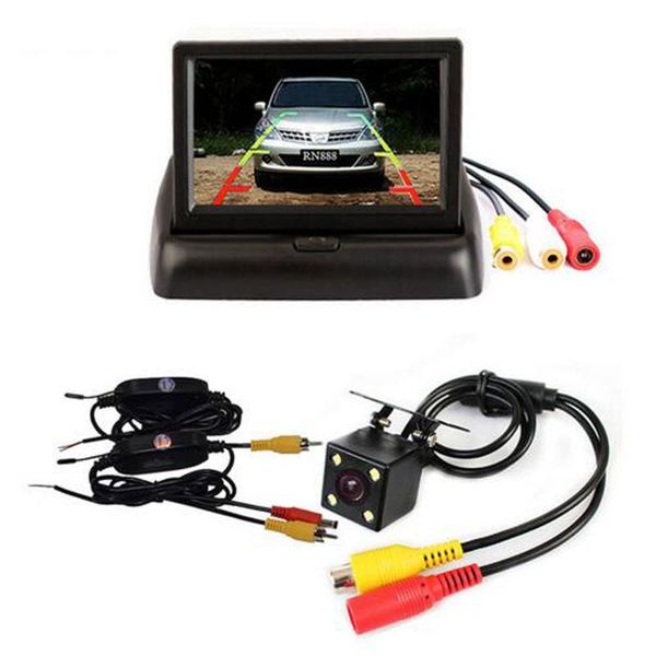 

car rear view cameras& parking sensors wireless transmitter wifi camera kit back up monitor lcd display hd system