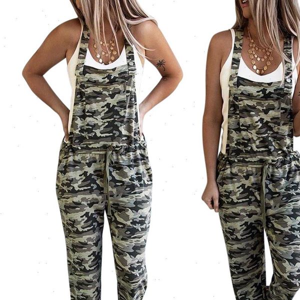 

women romper camouflage overalls for jumpsuits rompers summer camo strap dungarees harem combinaison elastic, Black;white