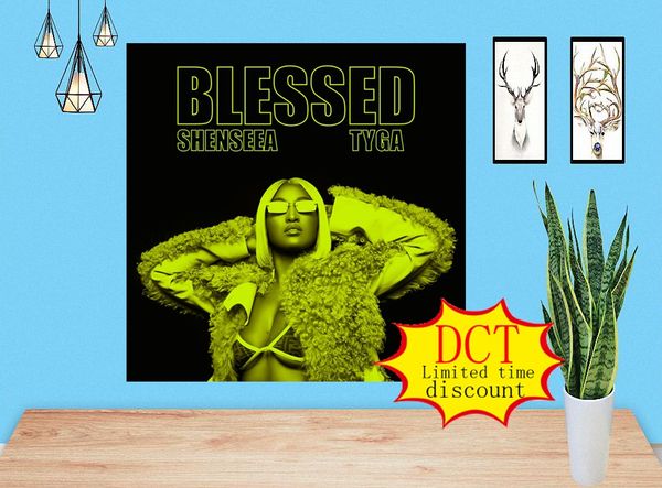 

shenseea blessed feat tyga album poster music cover silk art print