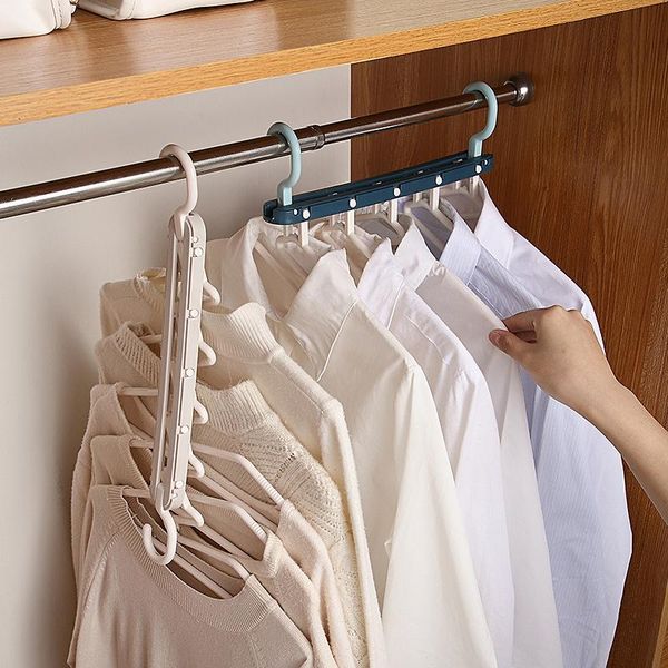 

magic five in one support gangers for clothes drying rack multifunction plastic hanger storage hangers & racks