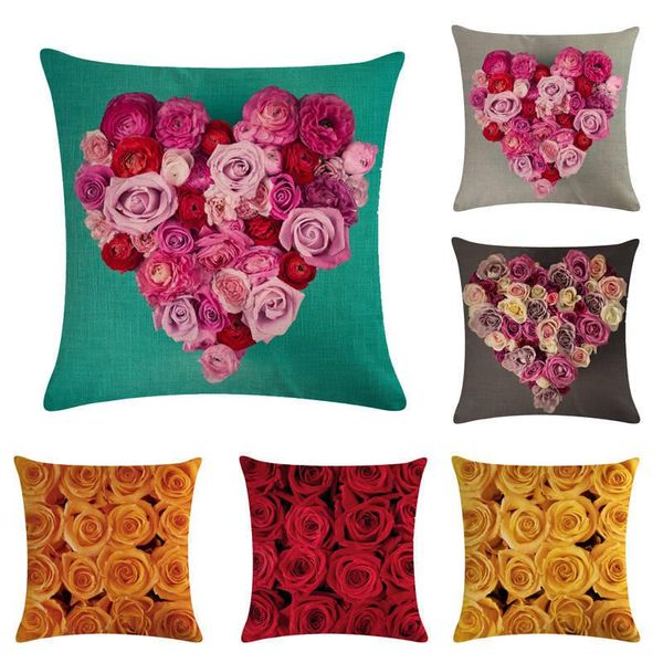 

selling multicolor rose series pillow cover automobile and sofa cushion home decor cushion/decorative
