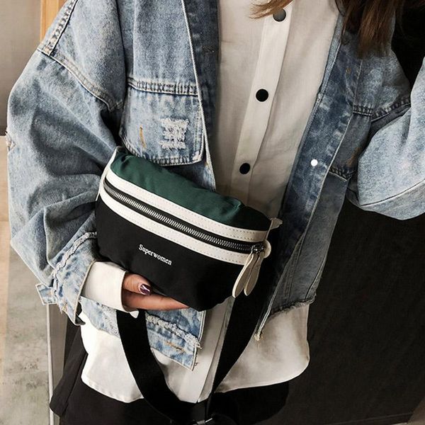 

waist bags 1 pcs women shoulder bag zipper canvas fashion for mobile phone keys h66