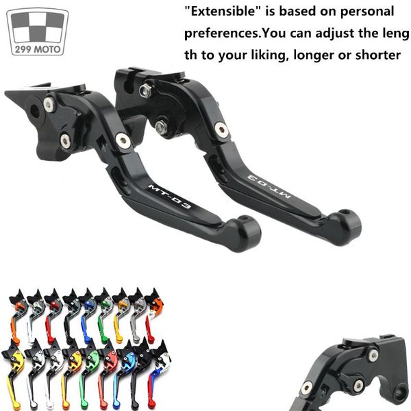 

motorcycle brakes foryamaha mt-03 mt03 mt 03 2005-2014 2006 2007 2008 2009 2010 accessories folding extendable brake clutch levers