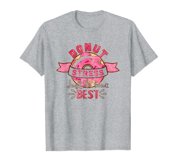 

foodie gifts donut stress just do your teacher test tee, White;black