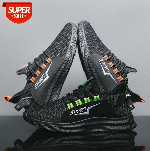 

round toe men's shoes zhenfei knitted casual comfortable and breathable running sneakers #vo45