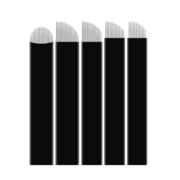 

tattoo needles 50pcs supplies dermografo 0.18mm 18u shape tebori blades for manual microblading pen