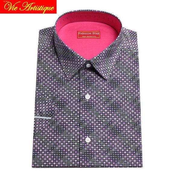 

custom tailor made men's bespoke cotton floral dress shirts business formal wedding ware blouse 2021 purple polka dot fashion casual, White;black