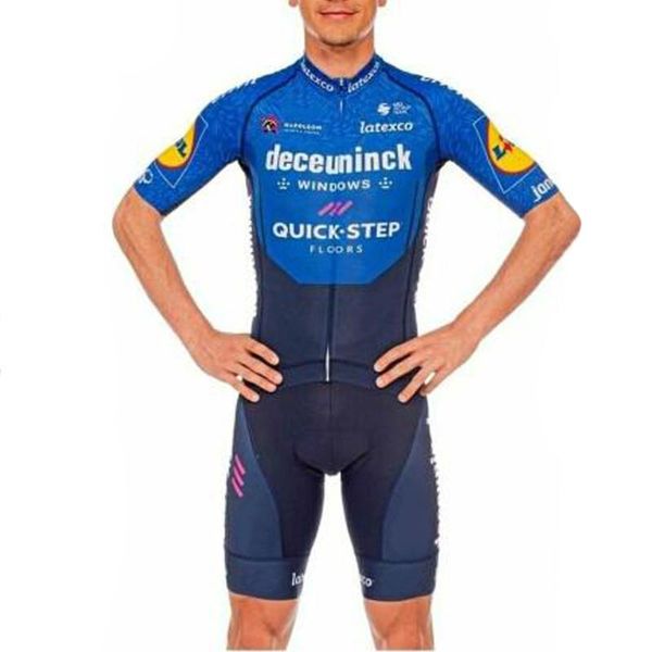 

racing sets 2021 team quickstep cycling jersey bike pants set 20d ropa mens summer quick dry pro bicycling shirt short maillot culotte wear, Black;blue