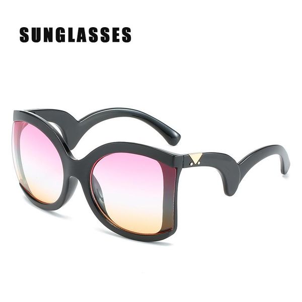 

sunglasses personalized big frame m-leg ladies street shooting party riding driving trend glasses oculos sol feminino, White;black