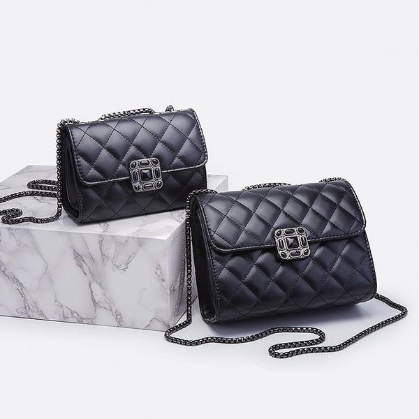 

cross body pu leather purses and handbags fashion diamond chain bags for women 2021 girls female shoppers casual wallets