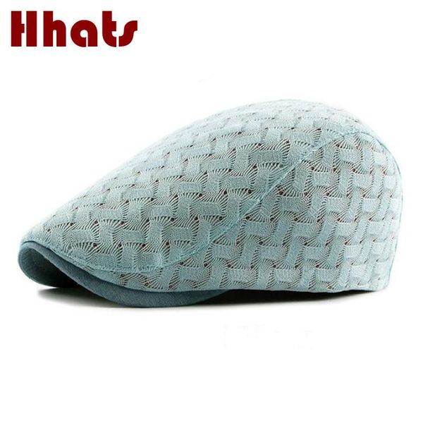 

visors which in shower breathable women summer visor solid vintage female beret hat adjustable retro flat cap duckbill peaked bone, Blue;gray