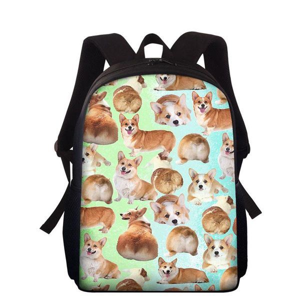 

school bags cute 3d dog print bag for teenagers girls boys 15 inch primary child funny schoolbags kids backpack mochila escolar