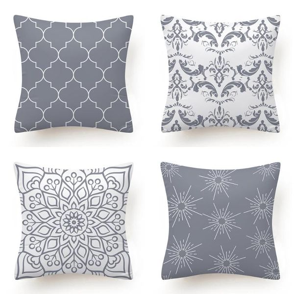 

pillow case amazon selling home decoration simple gray decorative pattern geometry covers cushion cover cases