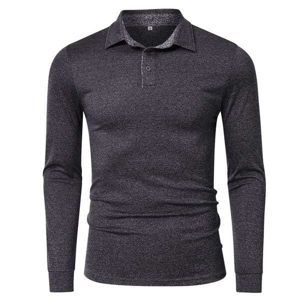 

men's polo shirt long sleeve sport qui dry golf solid color t-, White;black