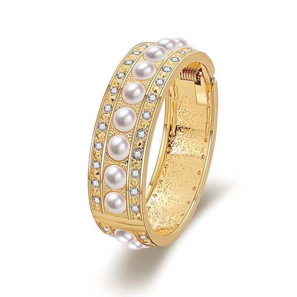 

fashion bracelet court baroque style bracelet pearl diamond, Black