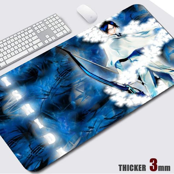 

mouse pads & wrist rests anime pad gamer office desk mat bleach uryuu ishida gaming accessories xxl large rubber stitched edges 3mm