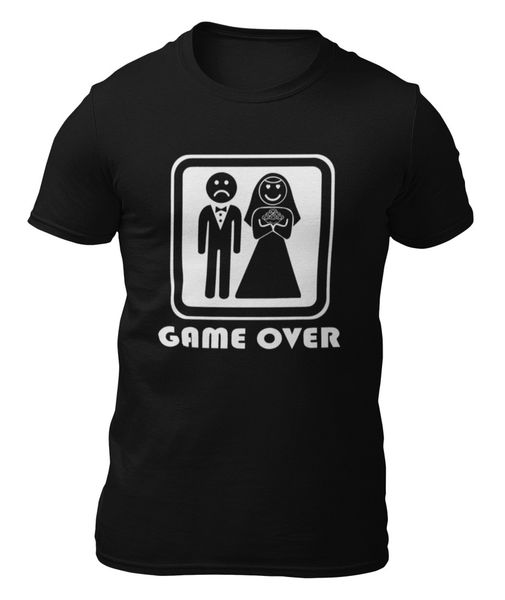

t-shirt-game over-married-bachelor party-t-shirt -, White;black