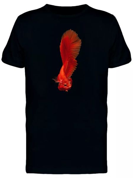 

bright candy red betta fish tee men's -image by shutterstock, White;black
