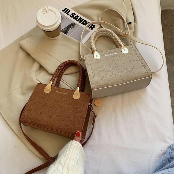 

frosted female bags texture trendy sense handbag shoulder messenger bag