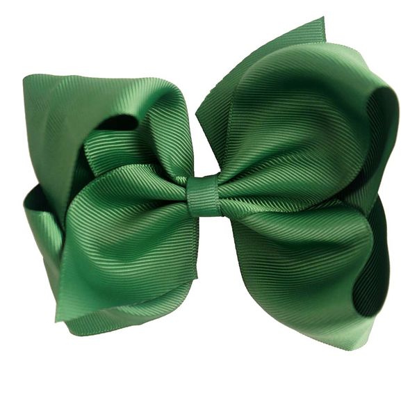

2022 new 32 colors 6 inch hair bow plain color grosgrain ribbon boutique hair bows with alligator clips, Slivery;white