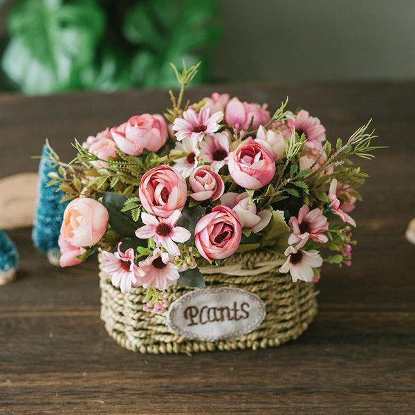 

autumn fake rose silk flower fall gerbera daisy artificial plastic for wedding home accessories decoration room decor decorative flowers & w