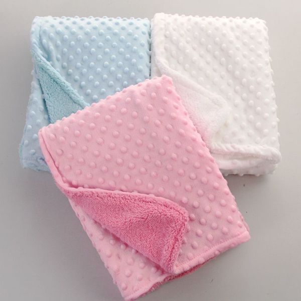 

baby minky blankets newborn stroller sleep cover infant bedding quilt swaddling wrap toddler nap blanket cgy256