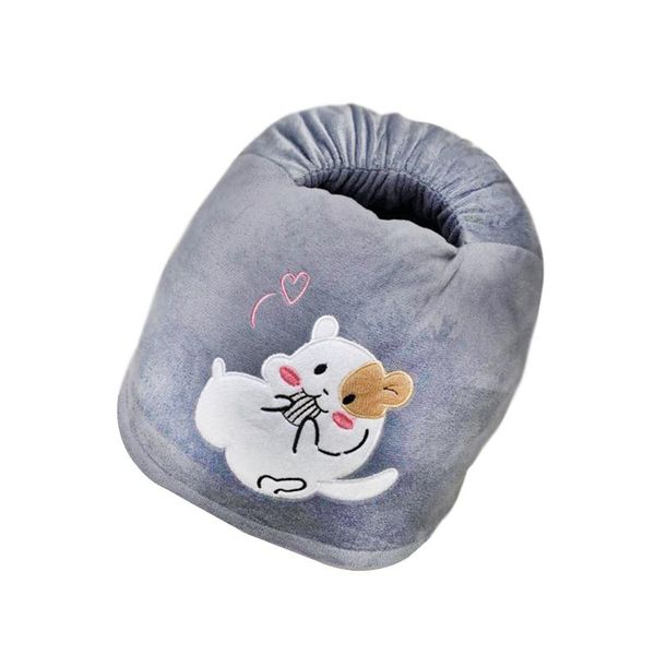 

boots selling lovely cat printing women's timing switch type warm foot bao plug-in electric dryer suitable for winter, Black