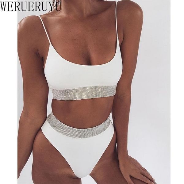 

women's swimwear push up padded bikini set 2021 2 piece women high waist bikinis femme swimsuit vacation beach wear, White;black