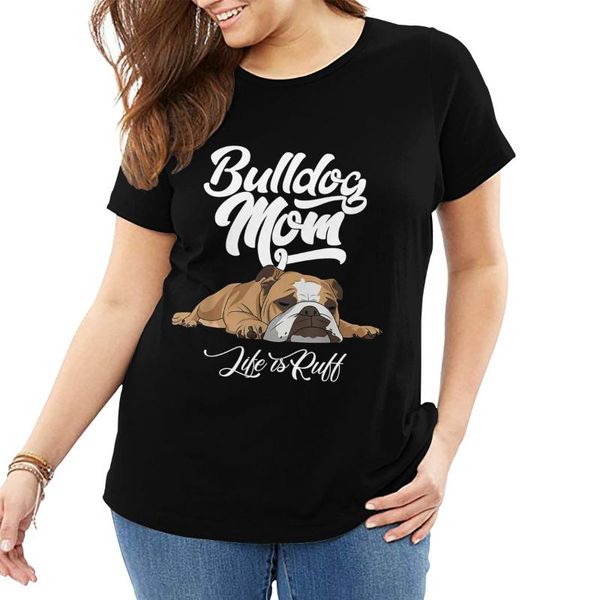 

women's t-shirt short-sleeved animal00001dog big size, White