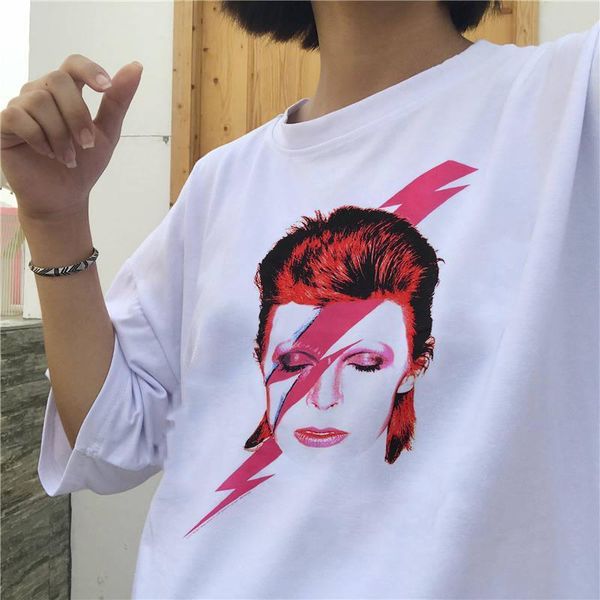 

casual harajuku printing women t shirt short sleeve fun hip hop loose summer y2k o neck korean fashion clothes, White