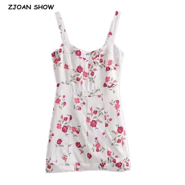 

casual dresses sweet red flower print sling mini dress white women side zipper package hips party with lining vestido, Black;gray