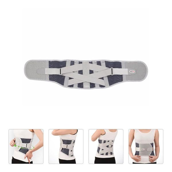 

waist support heating back brace breathable lumbar belt practical, Black;gray