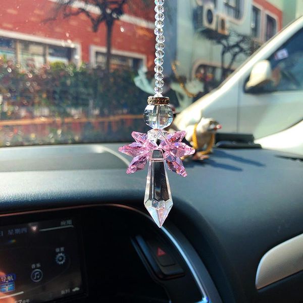 

interior decorations angel crystal mirror pendant, car decoration, accessories
