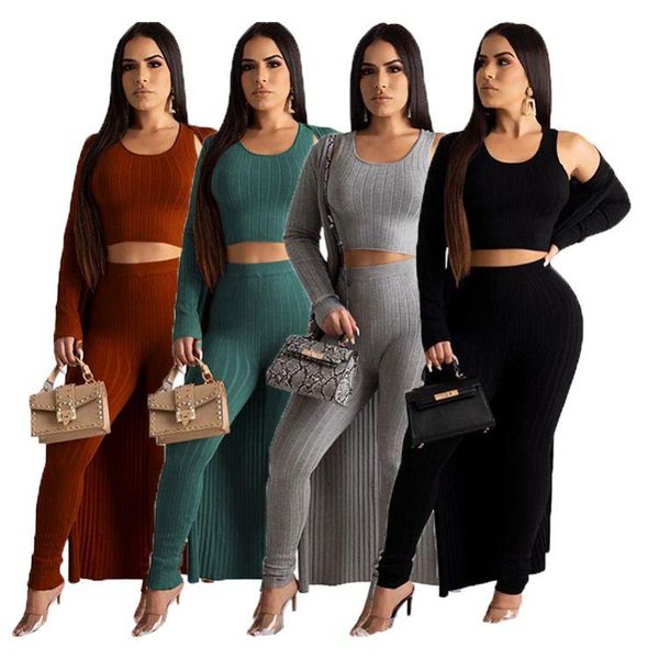 

two piece dress women long sleeve o neck casual fashion 3 set clothing, White