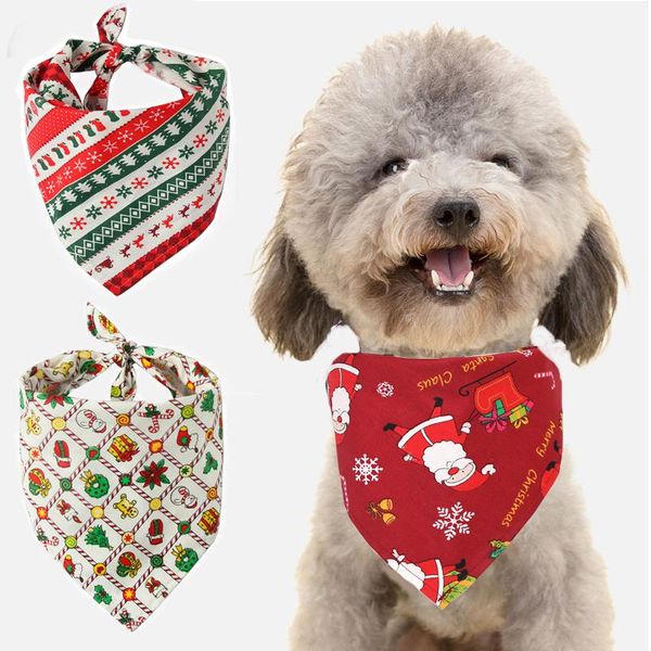 

dog apparel adjustable pet neckerchief scarf 5 colors cat bandana bibs collar waterproof saliva towel for small medium large dogs