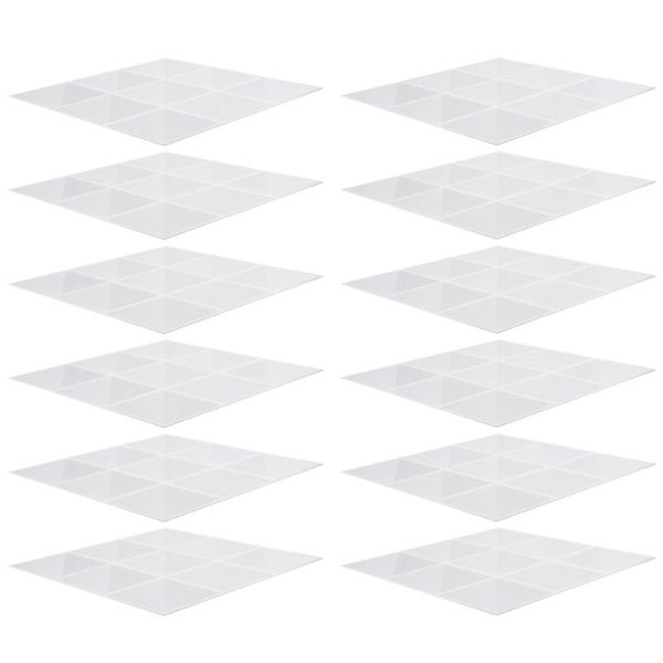 

wallpapers 12pcs self-adhesive wall pastes waterproof background (white)